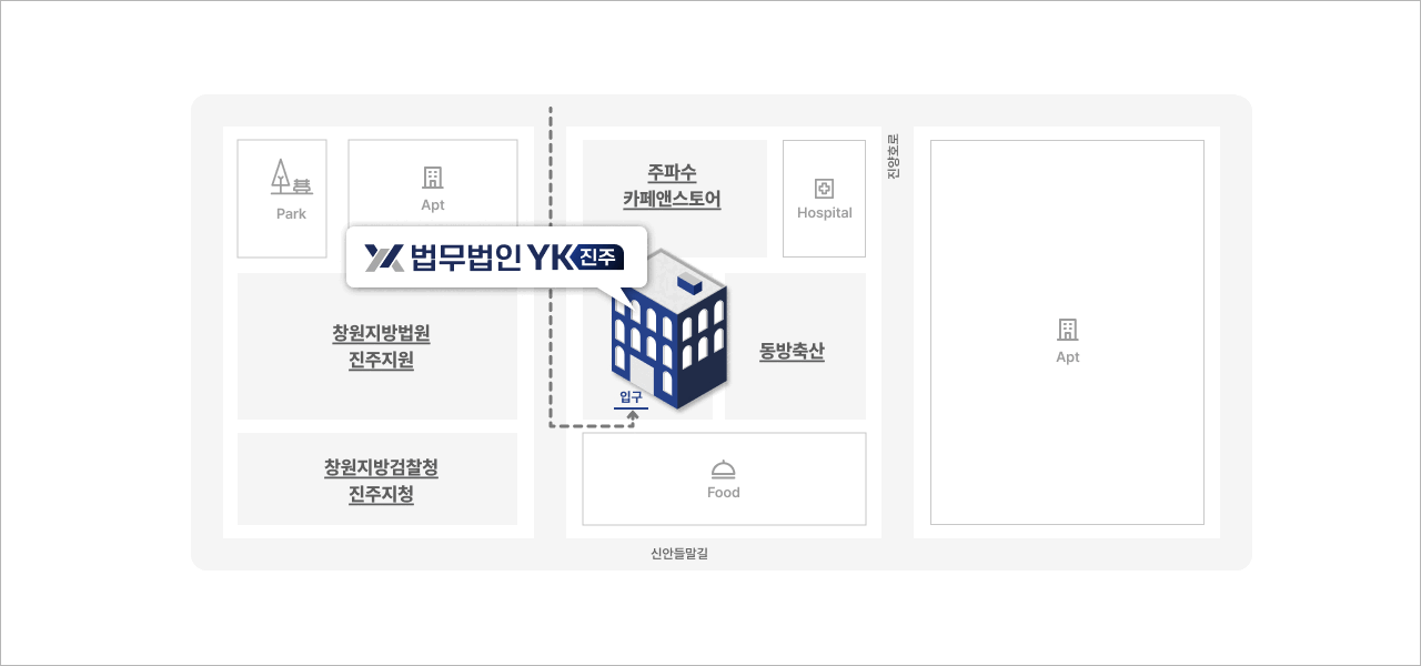 진주 분사무소 약도